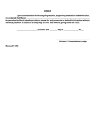 Request for Waiver of Payment of Advance Costs Facts Concerning the Employee - Louisiana, Page 3
