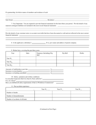 Form LWC-WC-2005 Employers Application for the Privilege of Paying Compensation Provided in the Louisiana Workers' Compensation Act as Self-insurer - Louisiana, Page 2