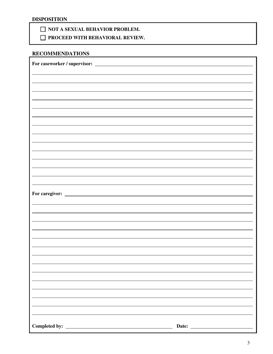 Form CFS687 Sexual Abuse Program Summary of Review and Screening - Illinois, Page 3