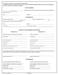 Form JV-131 Petition for the Adoption of a Minor - Massachusetts, Page 2