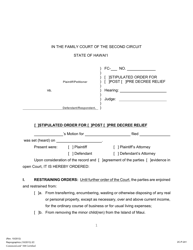 Document preview: Form 2C-P-241 Stipulated Order for Post/Pre Decree Relief - Hawaii