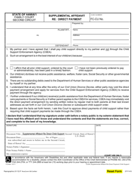 Document preview: Form 2F-P-416 Supplemental Affidavit Re: Direct Payment - Hawaii