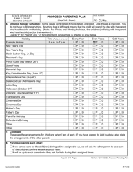 Form 2F-P-419 Proposed Parenting Plan - Hawaii, Page 3