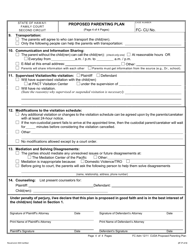 Form 2F-P-419 Proposed Parenting Plan - Hawaii, Page 4
