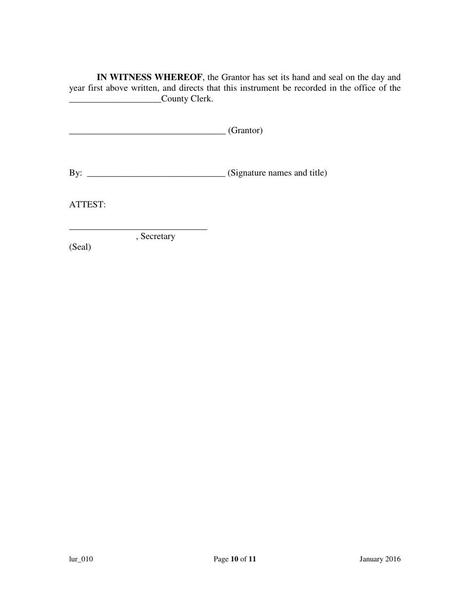 Grant of Conservation Restriction / Easement (Dune Area and / or Adjacent Beach Area) - New Jersey, Page 10