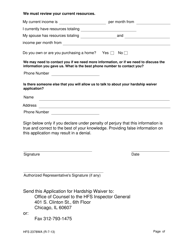 Form HFS2378WA Application for Hardship Waiver - Illinois, Page 3