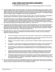 Form HFS1432 Long Term Care Provider Agreement Nursing Facilities and Icf/Iid (Provider Types 33 and 29) - Illinois, Page 2