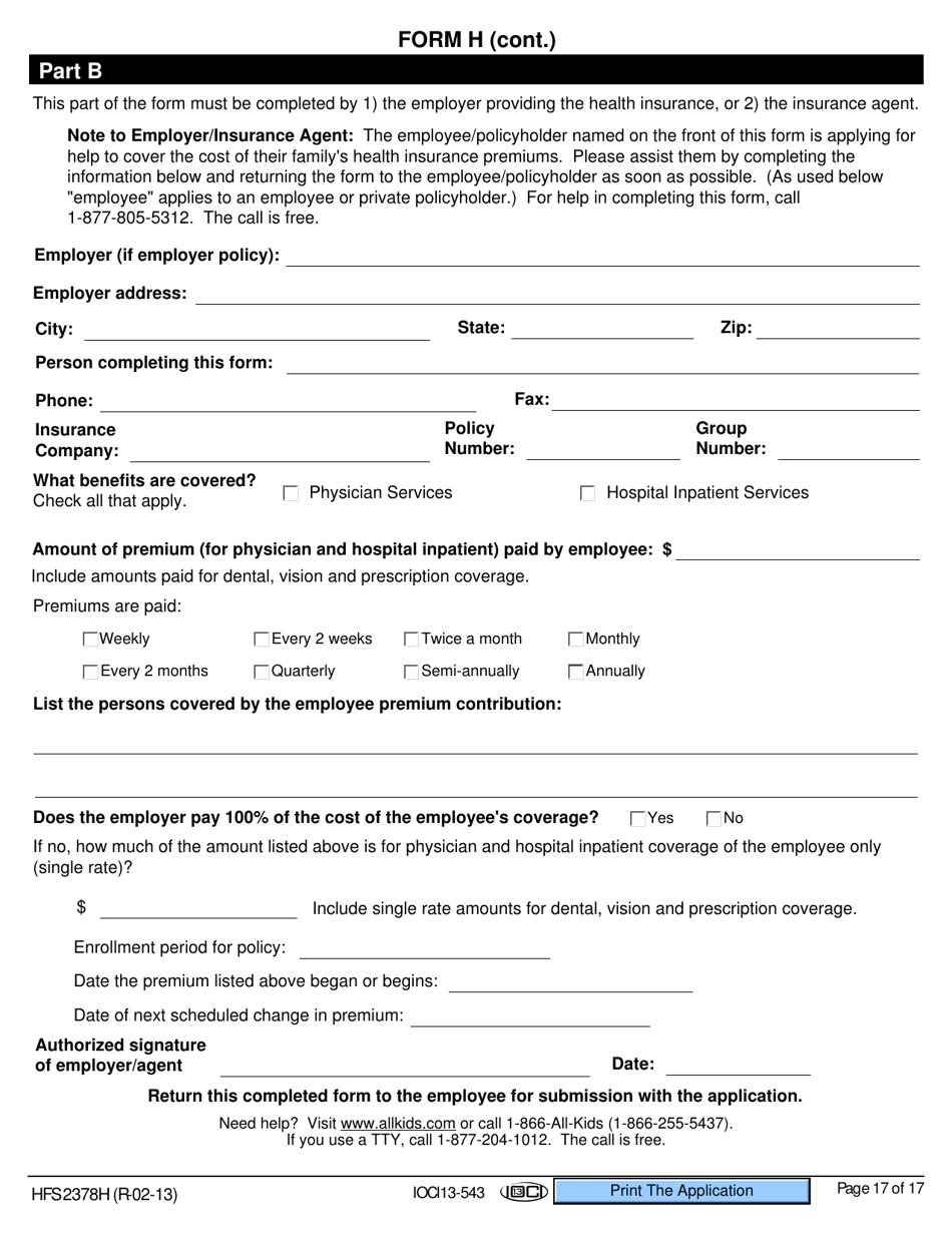 Form HFS2378H Mail-In Application for Medical Benefits - Illinois, Page 23