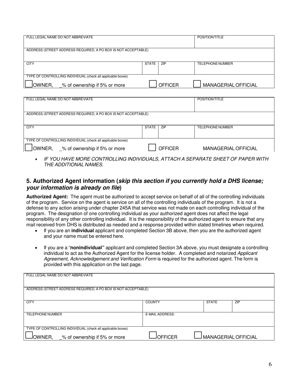License Application - Minnesota, Page 12