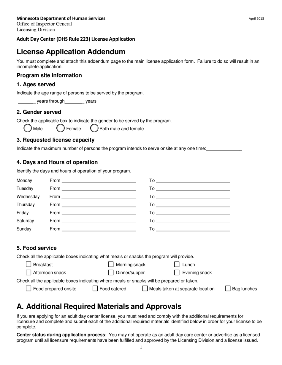 License Application - Minnesota, Page 17