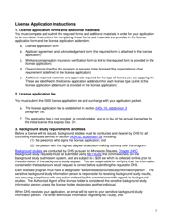 License Application - Minnesota, Page 2