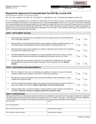 Document preview: Form 2696 Request for Approval of Computerized Tax Roll by a Local Unit - Michigan