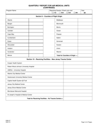 Form EMS-27 Quarterly Report for Air Medical Units - New Jersey, Page 3