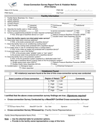 Form 7 &quot;Cross-connection Survey Report Form &amp; Violation Notice&quot; - Massachusetts