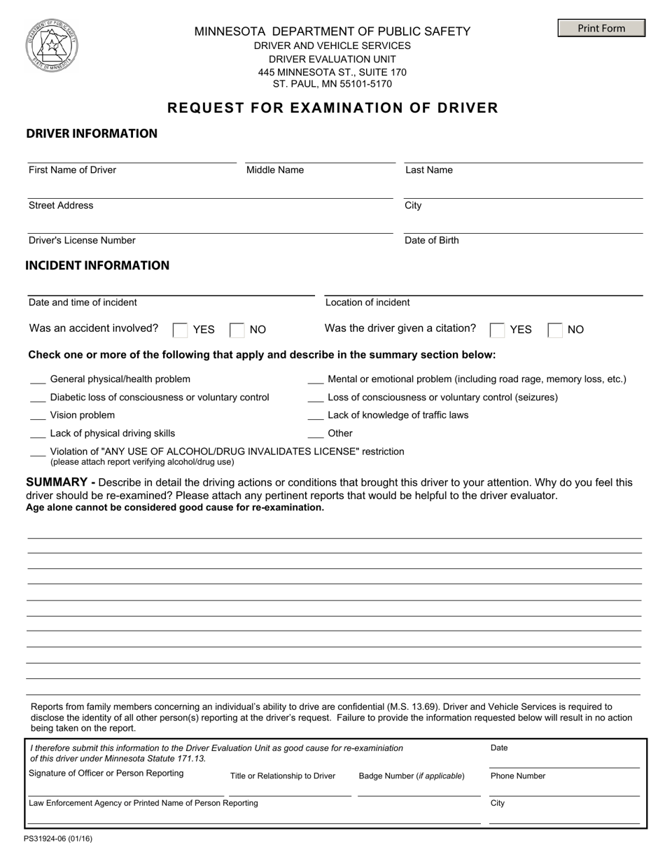 Form PS31924-06 - Fill Out, Sign Online and Download Fillable PDF ...