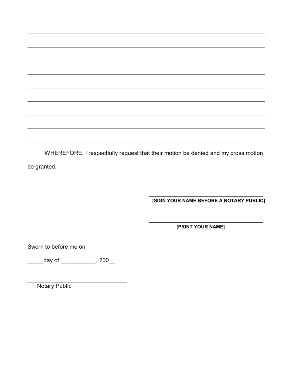 Affidavit in Opposition and Cross Motion - Queens County, New York, Page 4