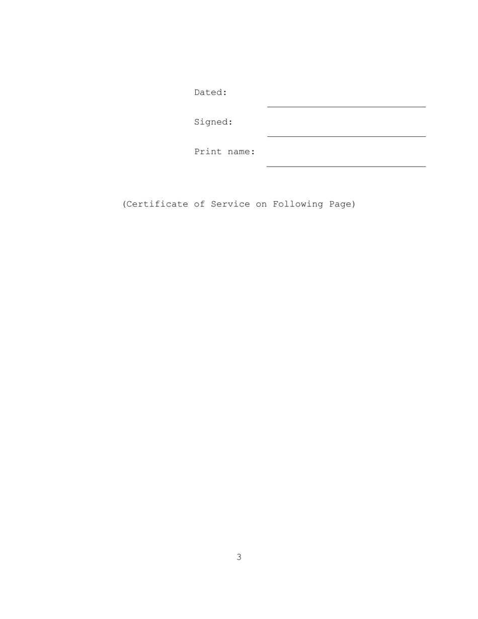 Live Witness Identification and Certificate of Service - Hawaii, Page 3