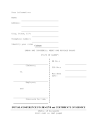 Document preview: Initial Conference Statement and Certificate of Service - Hawaii