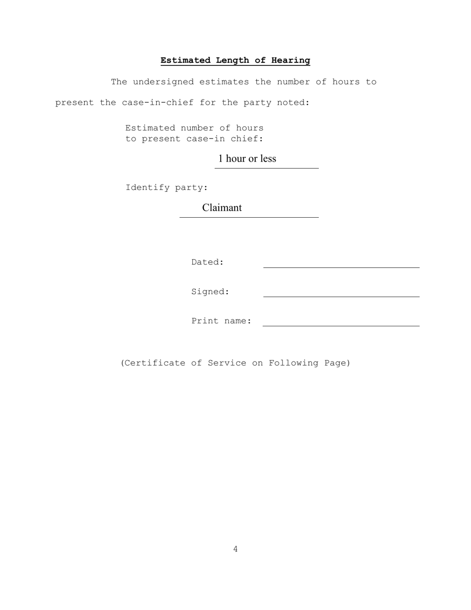 Initial Conference Statement and Certificate of Service - Hawaii, Page 4