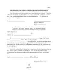 Form 183 Relinquishment of Minor Child to Agency - Kansas, Page 3