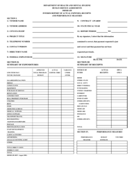 Document preview: Form DHMH438 Interim Report of Actual Expenses, Receipts and Performance Measures - Maryland