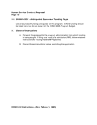 Instructions for Form DHMH432A-H Human Services Contract Proposal - Maryland, Page 6