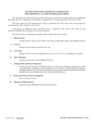 Form 3C-P-363 Additional Claims Information Sheet - Hawaii, Page 2