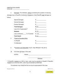 Form 3C-P-413 Arbitration Award - Hawaii, Page 2