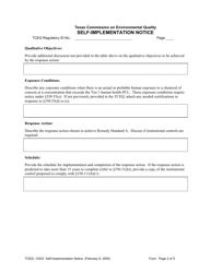 Form TCEQ-10323 Self-implementation Notice - Texas, Page 9