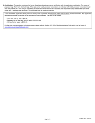 Form LA9004 Application for Outdoor Advertising Permit for Sale or Lease Sign - Interstate Highway - Illinois, Page 5
