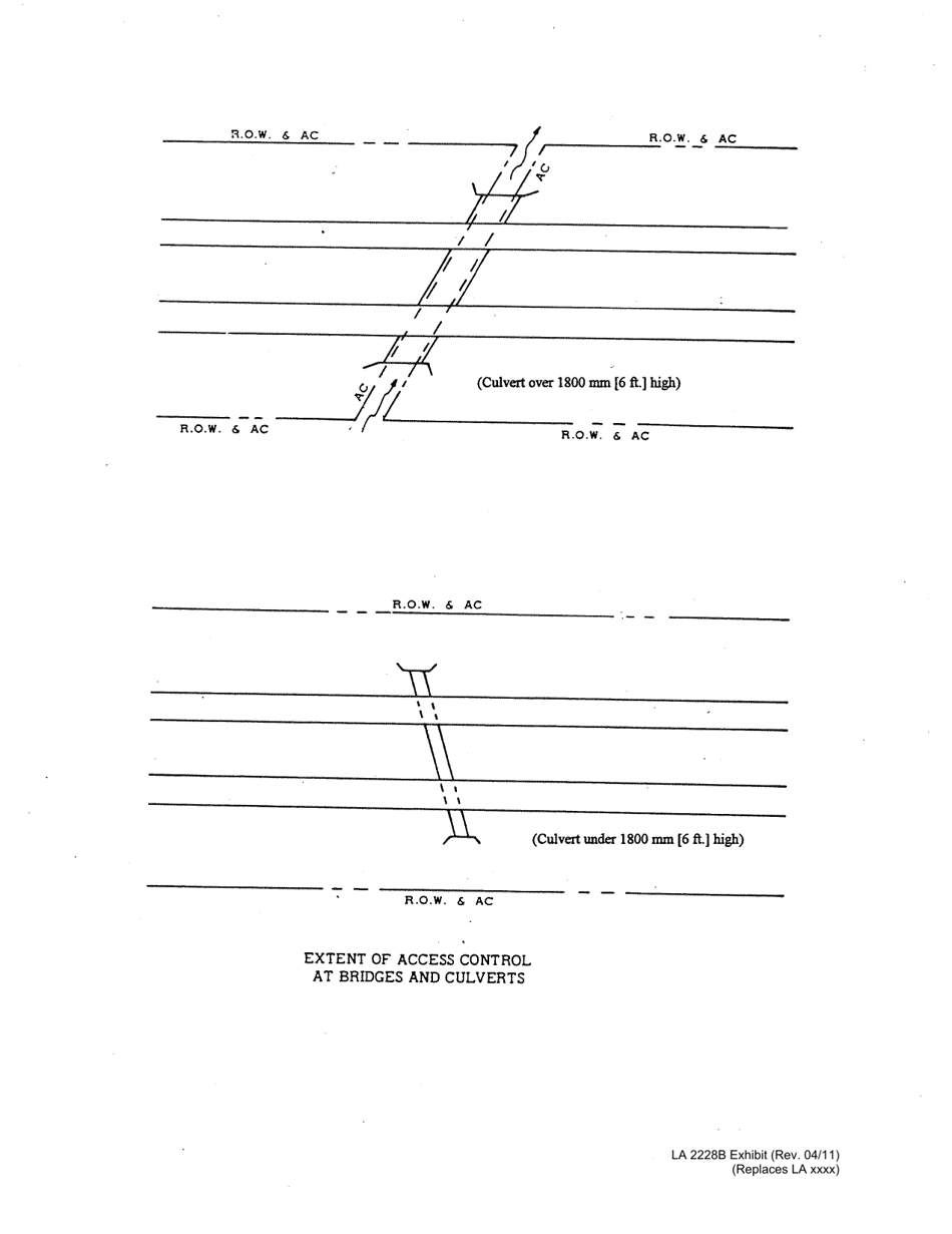 Form LA2228B Exhibit: Extent of Access Control at Bridges and Culverts - Illinois, Page 1