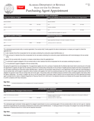 Form ST: PAA1 Purchasing Agent Appointment - Alabama