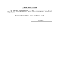 Notice of Withdrawal of Attorney on Conclusion of Limited Appearance - Kansas, Page 2
