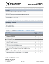 Document preview: Form D1 PIPDF20 Local Agency Invoice Processing Checklist - Illinois