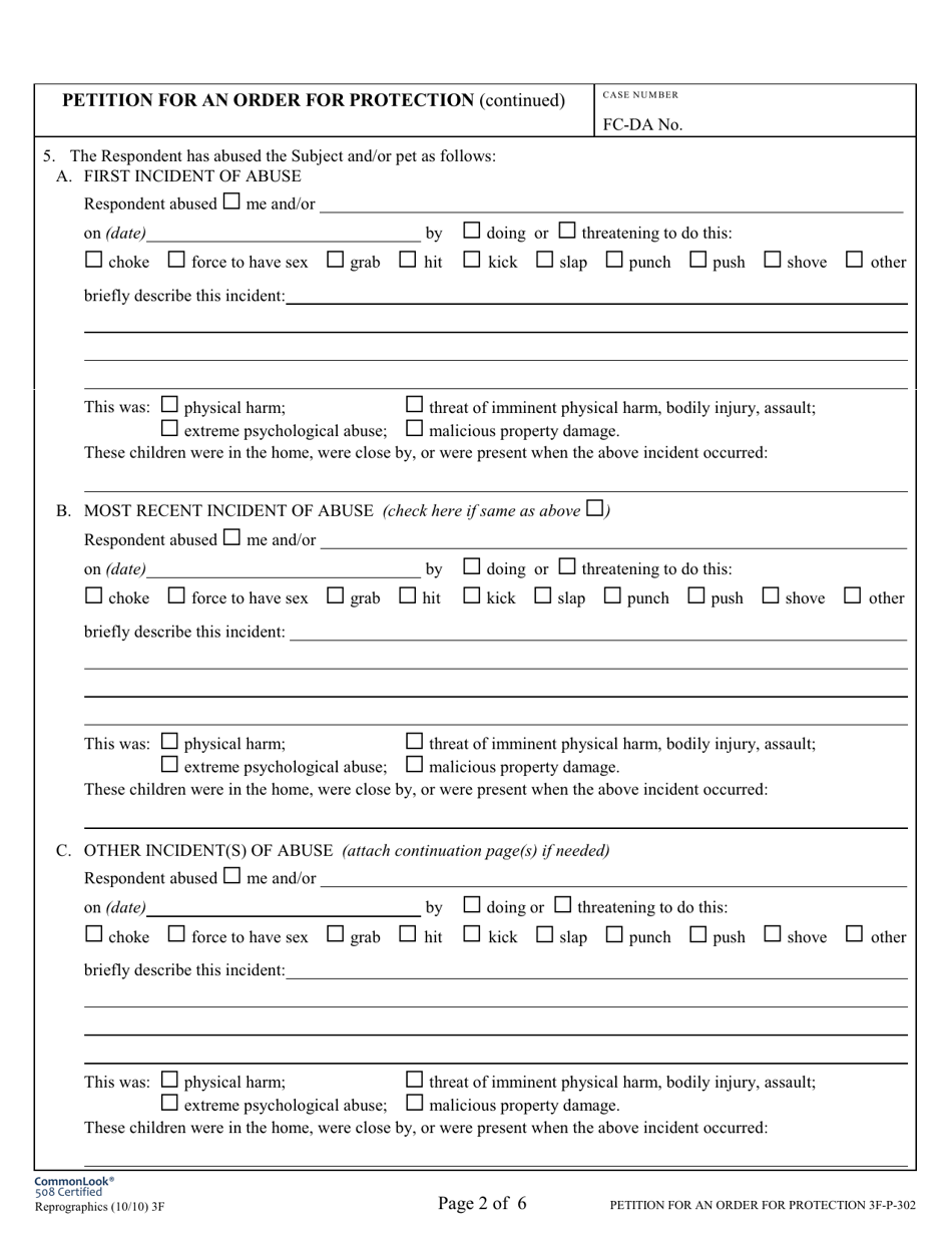 Form 3F-P-302 - Fill Out, Sign Online and Download Fillable PDF, Hawaii ...