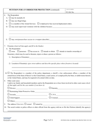 Form 3F-P-302 Petition for an Order for Protection - Hawaii, Page 3