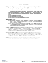 Form 3F-P-302 Petition for an Order for Protection - Hawaii, Page 6