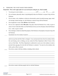 Form 3F-P-303 Temporary Restraining Order - Hawaii, Page 2