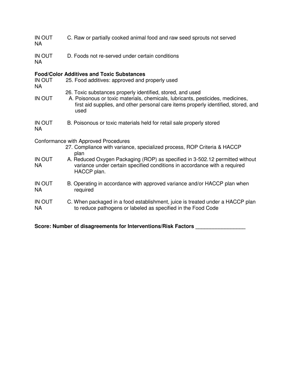 Mdard / FDA Standardization Evaluation Report Form - Michigan, Page 5