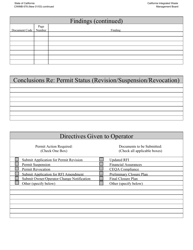 CIWMB Form 678 5 Year Permit Review Report - California, Page 2