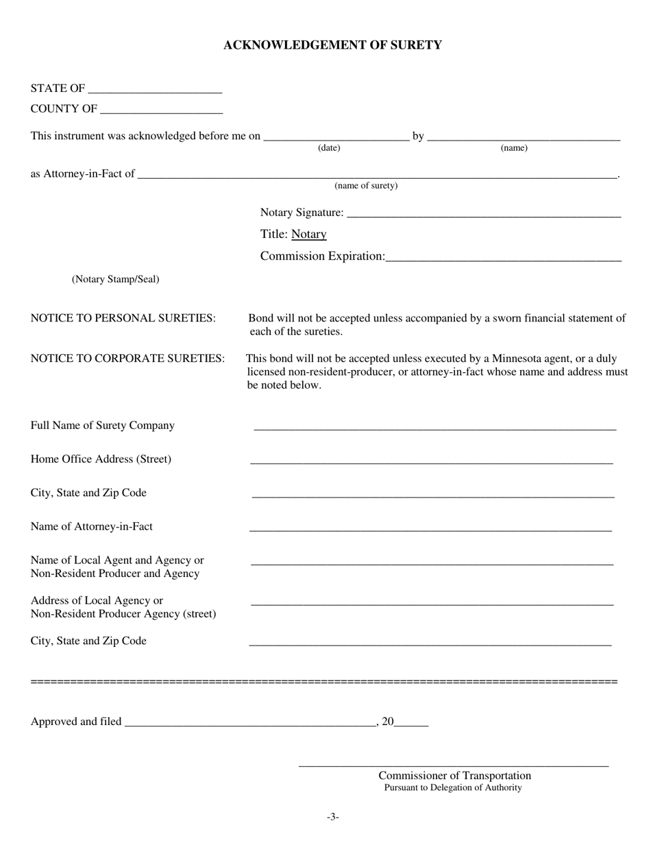 Proposal Bond - Minnesota, Page 3