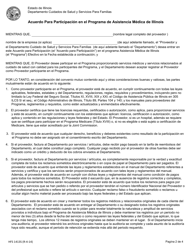 Formulario HFS1413S Acuerdo Para Participacion En El Programa De Asistencia Medica De Illinois - Illinois (Spanish), Page 2