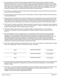 Form HFS1413A Waiver Program Provider Agreement for Participation in the Illinois Medical Assistance Program - Illinois, Page 2
