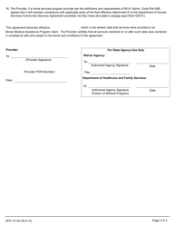 Form HFS1413A Waiver Program Provider Agreement for Participation in the Illinois Medical Assistance Program - Illinois, Page 3
