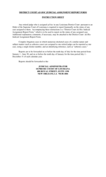 &quot;District Court Ad Hoc Judicial Assignment Report Form&quot; - Louisiana
