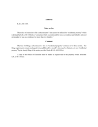 Notice of Extension to File Lien - Kansas, Page 2