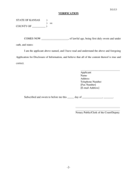 Form 124 Application for Disclosure of Information - Kansas, Page 2