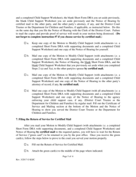 Instructions for Pro Se Motion to Modify Child Support - Kansas, Page 5