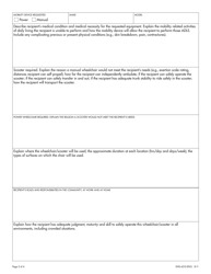 Form DHS-4315-ENG Mobility Device Authorization Form - Minnesota, Page 2