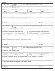 Form CSCL/CD-401 Certificate of Limited Partnership for Use by Domestic Limited Partnerships - Michigan, Page 4
